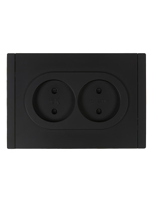 FORTE&PIANO Роз. 2-я без з/к с з/ш б/к 10А FP125 чер. IEK, FP-R23-10-1-K02