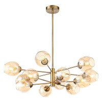 ST LUCE SL1500.203.12 Светильник подвесной ST-Luce Золотистый/Янтарный E14 12*40W