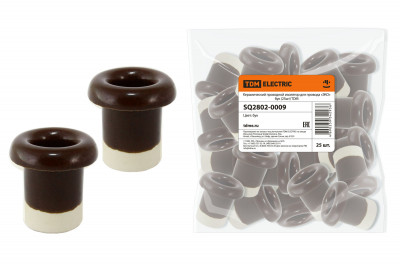 Керамический проходной изолятор для провода  «ЭКО» бук (25шт) TDM Electric, SQ2802-0009