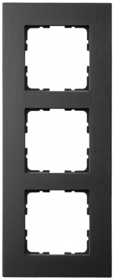 Рамка 3-постовая, алюминий Black, G1003AB, Jasmart Electric