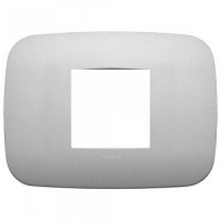 19682.23 - Vimar Накладка ROUND на 2 модуля центрально серебро матовое