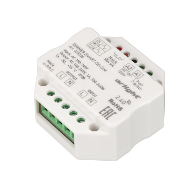 Диммер SMART-D5-DIM-IN (230V, 1A, TRIAC, 2.4G) (Arlight, IP20 Пластик, 5 лет), 025038
