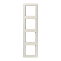 Рамка для вертикальной и горизонтальной установки, 4 поста; дюропласт; слоновая кость; AS500, AS584