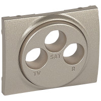 Legrand Лицевая панель - Galea Life - для розетки TV-FM-SAT Кат. № 7 757 89/90/91 - Titanium, 771473