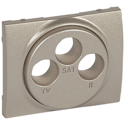 Legrand Лицевая панель - Galea Life - для розетки TV-FM-SAT Кат. № 7 757 89/90/91 - Titanium, 771473
