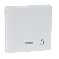 SМ Клавиша 1-ная с линзой и символом "Звонок" , бел.