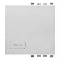Vimar Клавиша на 2 модуля с символом "PRESS" , серебро, 20032.PS.N