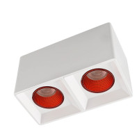 Denkirs DK3085-WH+RD Светильник накладной IP 20, 10 Вт, GU5.3, LED, белый/красный, пластик