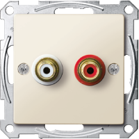 SM Мех-зм аудиорозетки с накладкой, беж. блест.