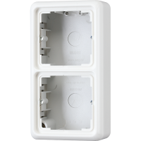 Коробка 2-кратная, накладная, с рамкой; белая, CD582AWW