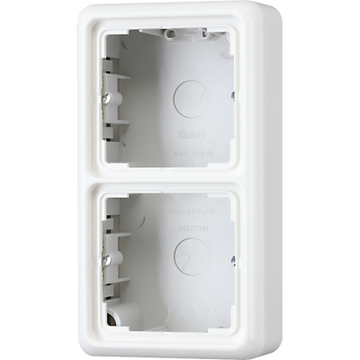 Коробка 2-кратная, накладная, с рамкой; белая, CD582AWW