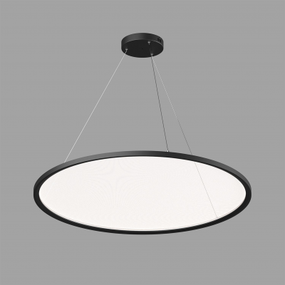 Denkirs DK6620-BK Подвесной горизонтальный светильник Veil со светодиодом H900 d1000 220V 96W 3000-6000K IP20 черный алюминий