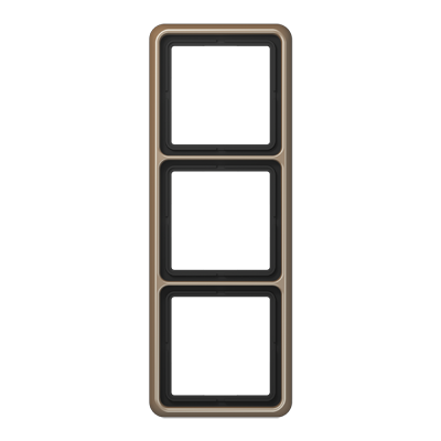 CD583GB - Рамка для вертикальной и горизонтальной установки, 3 поста; металл; золотая бронза; CD500, Jung