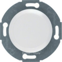 100920 - Заглушка с центральной панелью, Serie 1930/Glas/Palazzo, цвет: полярная белизна, с блеск, Berker