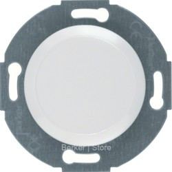 100920 - Заглушка с центральной панелью, Serie 1930/Glas/Palazzo, цвет: полярная белизна, с блеск, Berker