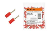 Наконечник круглый штыревой НкИш 0,5-1,5 красный (100шт) TDM Electric, SQ0545-0001