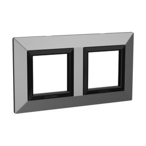 4403854 - ДКС Рамка из металла, "Avanti", темно-серая, 2 поста