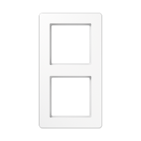 Рамка для вертикальной и горизонтальной установки, 2 поста; термопласт; белый; A FLOW, AF582BFWW