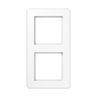 Рамка для вертикальной и горизонтальной установки, 2 поста; термопласт; белый; A FLOW, AF582BFWW