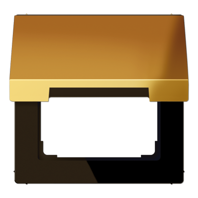 Крышка откидная для штепсельных розеток с платой 50?50 мм; металл цвета золота, GO2990KL