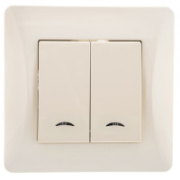 GUSI Ugra МЕХАНИЗМ Выкл. 2кл. (инд), скрытая установка, 10А, 250В. Цвет: бежевый., С11В28-003