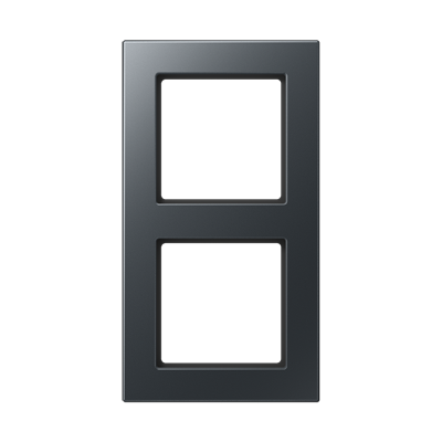 Рамка для вертикальной и горизонтальной установки, 2 поста; термопласт; матовый антрацит; A550, A5582BFANM