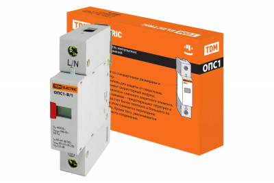 Разрядник ОПС1-B 1Р In=30kA Un=400B Im=60kA TDM Electric, SQ0201-0001