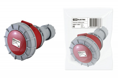 Розетка кабельная IP67 32А 3Р+РЕ 380В TDM Electric, SQ0611-0027
