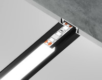 Алюминиевый профиль встраиваемый 21.5*6.8 Черный, 2 м, AMBRELLA LIGHT, GP1001BK