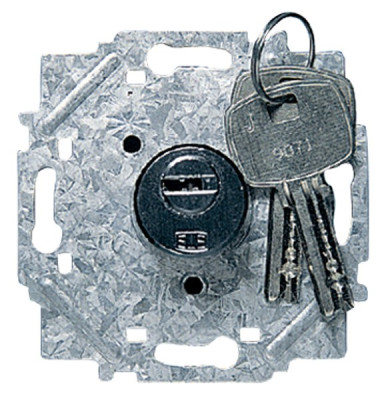 8153.1 - Механизм выключателя поворотного с ключом на 3 положения, с фиксацией, 150 мА, серия Sky - 2CLA815310A1001