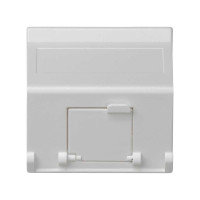 Simon SConnect Адаптер наклонный со шторкой на 1 модуль MD (RJ45, оптоволокно), 45х45мм, белый, K80-9