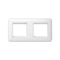 Simon SConnect Суппорт с рамкой для 2 мод. K45, белый, KR445-9