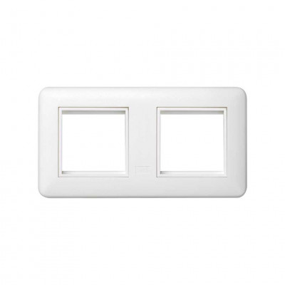Simon SConnect Суппорт с рамкой для 2 мод. K45, белый, KR445-9