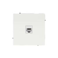 DKC KANT Компьютерная розетка RJ-45 без шторки, кат.6А одинарная,белая магнолия, 7000673