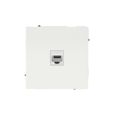 DKC KANT Компьютерная розетка RJ-45 без шторки, кат.6А одинарная,белая магнолия, 7000673