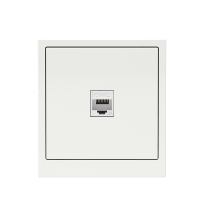 DKC KANT Компьютерная розетка RJ-45 без шторки, кат.6А одинарная,белая магнолия, 7000673