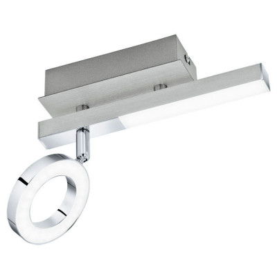 96178 Светодиод. спот с доп. подсветкой CARDILLIO 1, 1х3,2W(LED), 1х2,2W(LED), L225, алюм., сталь, х