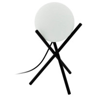 97333 Настольная лампа CASTELLATO 1, 1х28W (E14), ?210, H330, основа ?150, сталь, черный//матовое опа, 97333