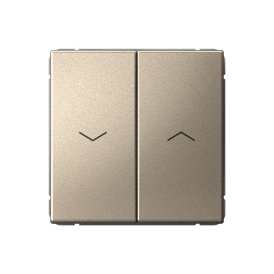 GAL000519 - ARTGALLERY 2-клавишный ВЫКЛЮЧАТЕЛЬ ДЛЯ ЖАЛЮЗИ, 2х сх.4, 10А, механизм, ШАМПАНЬ, Systeme Electric