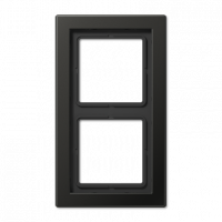 Рамка для вертикальной и горизонтальной установки, 2 поста; металл; антрацит; LS Design, ALD2982AN