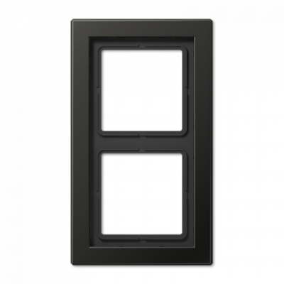 Рамка для вертикальной и горизонтальной установки, 2 поста; металл; антрацит; LS Design, ALD2982AN