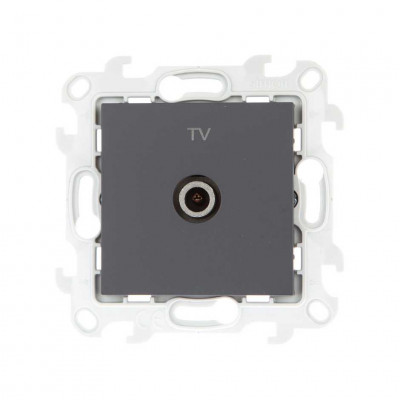 Simon ТВ розетка одиночная, графит, 2450477-038