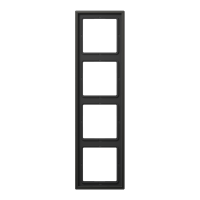 Рамка для вертикальной и горизонтальной установки, 4 поста; металл; антрацит; Aluminium, AL2984AN Рамка для вертикальной и горизонтальной установки, 4 поста; металл; антрацит; Aluminium, AL2984AN