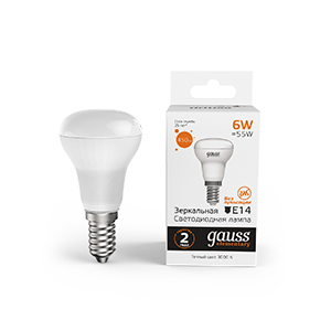 Gauss Лампа Elementary R50 6W 450lm 3000K Е14 LED 1/10/50, 63116