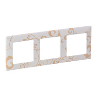 Legrand Valena LIFE.Рамка "Ампир белый".3-постовая универсальная, 754103