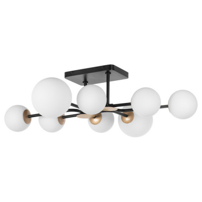 Lightstar 815380 (MX21055-8B) Люстра  CROCO 8х40W E14 ЧЕРНЫЙ МАТОВЫЙ/ЗОЛОТО (в комплекте)