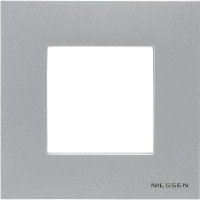 N2271 PL - Рамка 1-постовая, 2-модульная, серия Zenit, цвет серебристый - 2CLA227100N1301