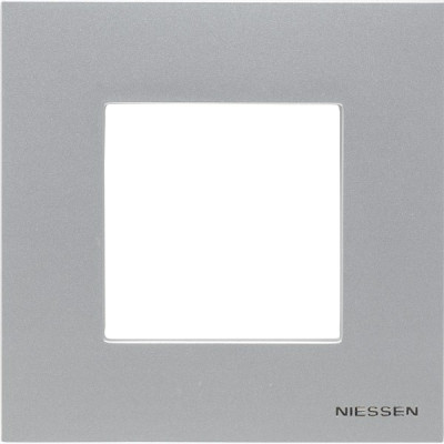 N2271 PL - Рамка 1-постовая, 2-модульная, серия Zenit, цвет серебристый - 2CLA227100N1301