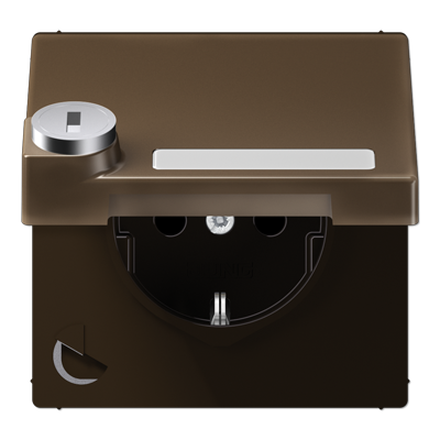 SCHUKO розетка с крышкой и замком, ME1520NAKLSLAT