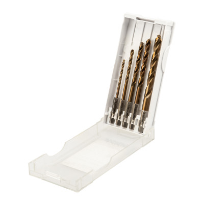 Набор сверл по металлу «Кобальт», 3-8 мм, Р6М5К5, шестигранный хвостовик, 5 шт. KRANZ, KR-91-0634